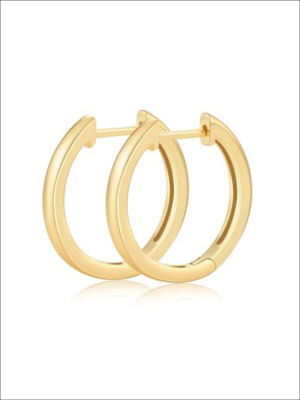 14K Gold Plated Huggie Hoop Earrings Hypoallergenic Minimalist